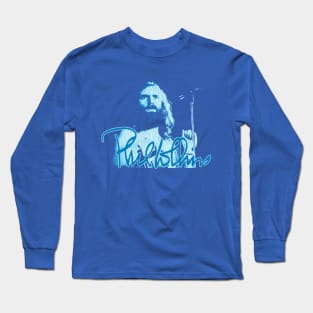 Phil Collins Singing Fan Art Blue Long Sleeve T-Shirt